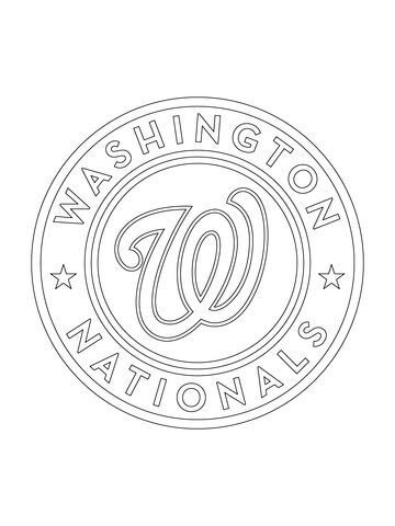 Washington Nationals Logo  Coloring Page